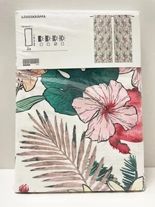 Ikea GARDSKRAPPA curtains 57x98 " 1 pair, multicolor floral 705.252.45 - NEW - Picture 1 of 2