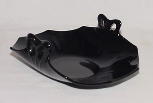 PERFECT Vintage Ebony Black Fostoria "FAIRFAX" Handled BON BON Dish!! - Picture 1 of 4