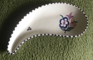 Unusual Poole floral 950's pattern pin tray, plus Poole egg cup same period - Picture 1 of 4