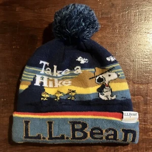 LL Bean x Peanuts Invierno Pom Sombrero Snoopy Woodstock Tome una Caminata - Imagen 1 de 3