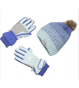 Hurley Beanie and Ski Gloves Set Insulated for Big Girls MINT CANDY L/XL Youth - Picture 1 of 2