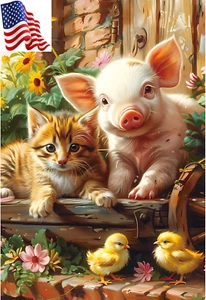 100 Piece Puzzles for Kids Ages 4-8, Cat Pig Kids Puzzles 100 Piece Ages 4-6 6-8 - Picture 1 of 12
