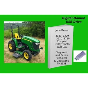 John Deere 3120 3320 3520 3720 Compact Utility Tractor Diagnostic Repair Manual - Picture 1 of 1