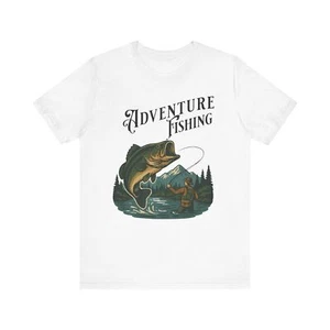 T-shirt maglia unisex pesca avventura - perfetta per gli appassionati di outdoor - Foto 1 di 53