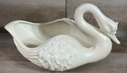 Vintage Handmade Pottery Swan Planter 17.5” Long 11” Wide Cream