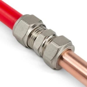 16mm x 15mm Reducer Coupling - To 15mm Copper Pipe For Water Underfloor Heating - Picture 1 of 9