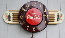 1950s Coca Cola WINGS with SPRITEBOY Clock Sign Kay Display