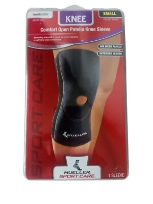 Manga de compresión de rodilla con rótula abierta Mueller Comfort talla pequeña izquierda o derecha  Foto 1 de 2