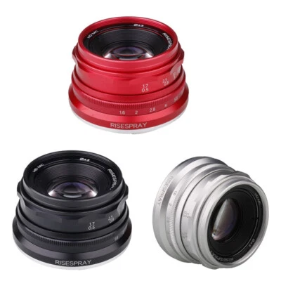 RISESPRAY 35mm f/1.6 Mini Lens V for Micro Four Thirds MFT m4/3 mount Cameras - Image 1 of 4