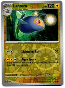 Pokemon - Lanturn - 021/091 - Reverse Holo - Paldean Fates  - NM - Picture 1 of 2