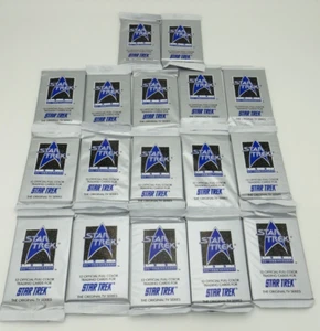 Star Trek 25th Anniversary Trading Cards 17 Sealed Blue Packs 1991 Series 1 NEW - Picture 1 of 5