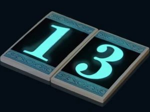 Hausnummern in Keramik.4x3’’ Glow In The Dark Made/Painted By Hand in ItalY - Bild 1 von 7