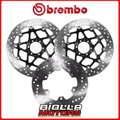 KIT DISCHI FRENO BREMBO DUCATI ST4 S 996 2001 ANTERIORE + POSTERIORE [Flottante  Foto 1 de 4