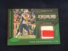 2017 PANINI GREEN CLUTCH PERFORMERS ROB GRONKOWSKI CARD 1/3