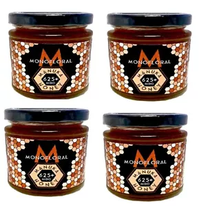 4 x Monoflora Manuka echtes Glas Manukahonig MGO 625+ 250 g= 1kg ( 550 / 600 ) - Bild 1 von 1