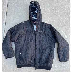 Vintage Akademiks Hooded Puffy Jacket Coat Baggy Men's Size XL 90s Y2K Camo - Picture 1 of 12
