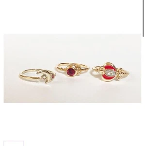 Sailor Moon Store Original Accessory Series Triple Ring C Set Size JP10 - Picture 1 of 2