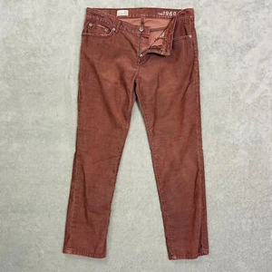 Gap 1969 27 R Sexy Boyfriend Corduroy Pants Womens Terracotta Casual - Picture 1 of 18