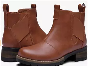 Jeossy Women's 9007 Ankle Boots Comfy Chelsea Low Heel Booties for Women sz 8 - Picture 1 of 9