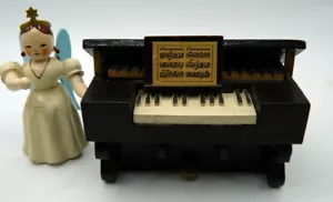 Vintage German Erzgebirge PIANO ANGEL Christmas Music - Picture 1 of 4