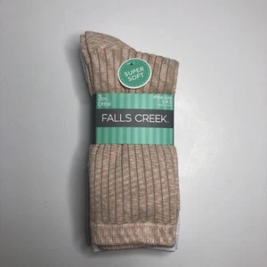 Falls Creek Crew Socks 3-Pairs Super Soft - Picture 1 of 8