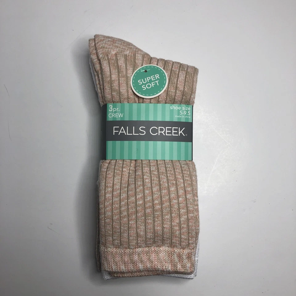 Falls Creek Crew Socks 3-Pairs Super Soft - Image 1 of 4