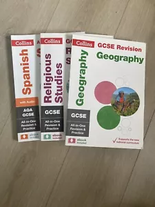 Collins AQA GCSE Revision book bundle Geography, Spanish & Religious studies - Picture 1 of 4