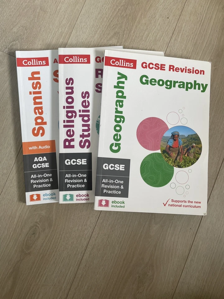 Collins AQA GCSE Revision book bundle Geography, Spanish & Religious studies - Image 1 of 4