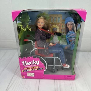 1998 Barbie Doll Friend Becky School Photographer Wheelchair Mattel #2020 - Picture 1 of 12