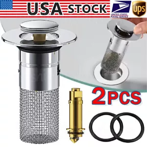 2X Universal Boden Abfluss Filter Haarfänger Dusche Waschbecken Netz Korb Sieb USA - Bild 1 von 12