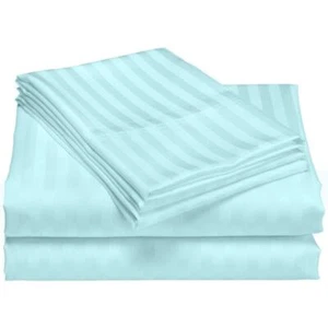 Hotel London Sheet Set Twin XL Cotton 600 Thread Count Deep Pocket Aqua Blue - Picture 1 of 3