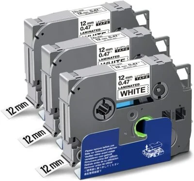 LABELIFE Schriftband Ersatz für Brother TZe-231 TZe231 TZ231 12mm Laminated White TZ Tape