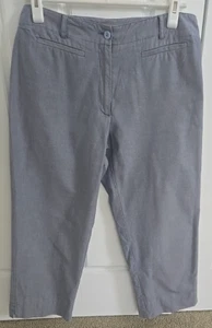 Evan Picone Chambray Capri Size 6 Slit At Hem 24" Inseam. Great Shape. - Picture 1 of 2
