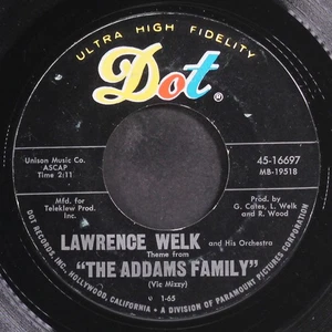 LAWRENCE WELK: the addams family / apples and bananas DOT 7" Single 45 RPM - Picture 1 of 2