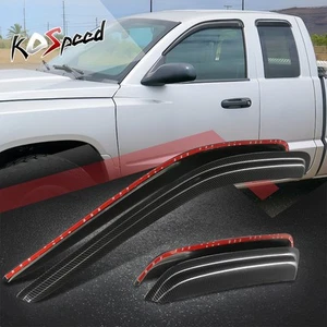 4Pcs Window Visors Sun Guard Rain Deflector for Dodge Dakota Quad Cab 2005-2010 - Picture 1 of 9
