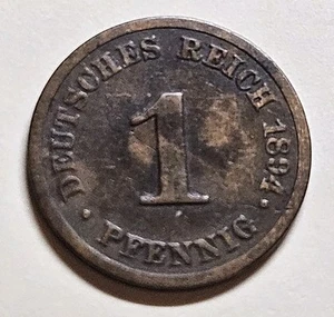 ALLEMAGNE 1 PFENNIG 1894 J Germany Deutchland - Foto 1 di 2