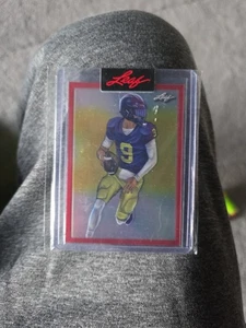 J.J. McCarthy Leaf Metallic Imaginations Red /199 MI-6 - Bild 1 von 2