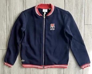 Lacoste x Keith Haring Kids ( 8 ) Red/Navy Varsity Zip Up Jacket Boys Girls - Picture 1 of 7