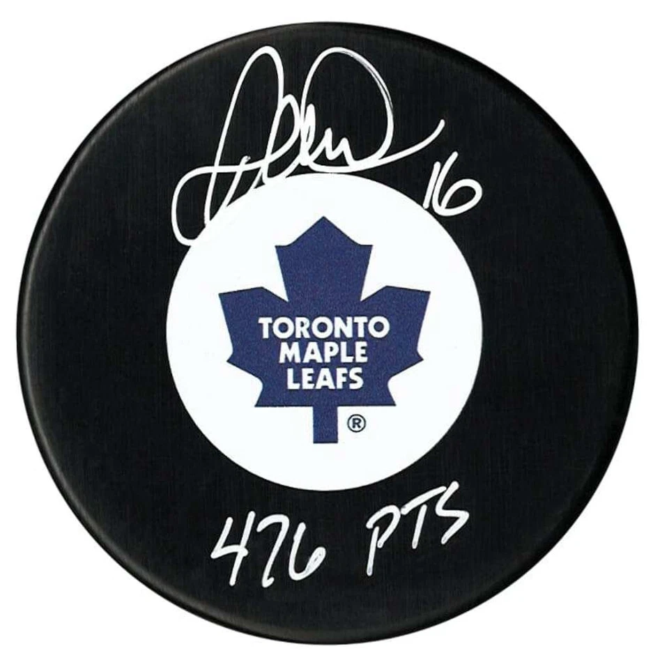 Darcy Tucker Autographed Toronto Maple Leafs Points Inscribed Puck - Image 1 of 1