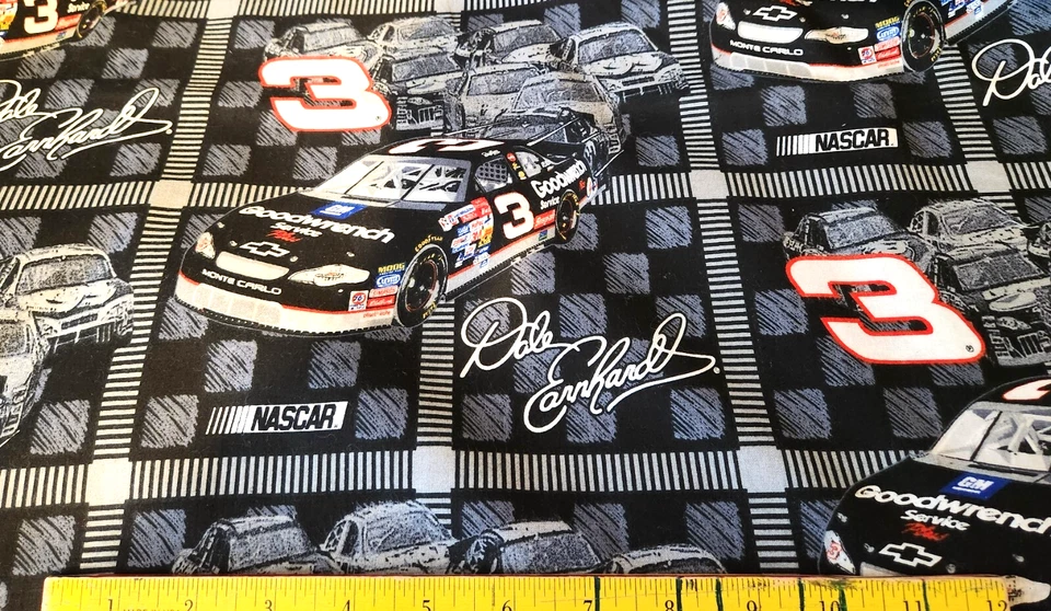 Nascar Dale Earnhardt Sr Cotton Craft Sewing Fabric by the Yard 2002 Vintage NEW - Image 1 of 1