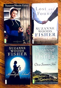 LOT OF 4—SUZANNE WOODS FISHER—AMISH LOVE & ROMANCE NOVELS—EX LIBRARY—GOOD - Picture 1 of 1