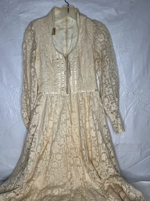 Vestido Vintage GUNNE SAX Jessica San Francisco Victoriano Encaje Boho Talla XS-S Foto 1 de 4