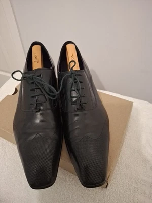 Mens  Italian Black Leather Dress Shoes By Cucinari Size 11 Eu 45 Worn Once. - Image 1 of 4
