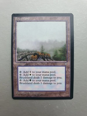 Brushland , MTG Ice Age (1995), Rare Land NM - Image 1 of 2