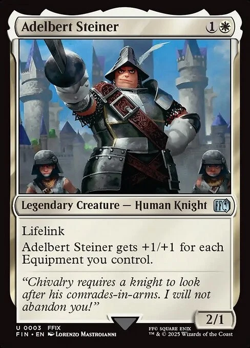 MTG Final Fantasy 0003 Adelbert Steiner Legendary Creature Uncommon FOIL NM - Image 1 of 1