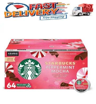 Starbucks Peppermint Mocha Coffee K-Cups, 64 ct. - Image 1 of 4