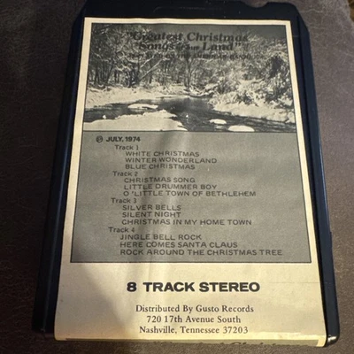 greatest christmas songs of our land 8 track 1974 Foto 1 de 3