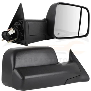 2x Power Heated Black Towing Mirrors For 1998-2002 Dodge Ram 1500 2500 Truck - Picture 1 of 8