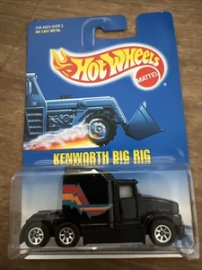 Hot Wheels Kenworth Big Rig #76 - Black - 1990 Mainline A Colorful Stripe - Bild 1 von 9