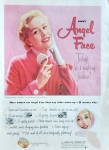Pond's Angel Face VINTAGE 1953 Magazine Ad, Pink Fashion - Picture 1 of 1